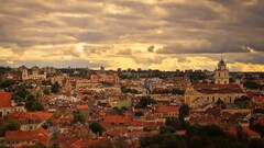 City cityscape landscape lightsaber lighter lights evening sky