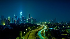 City Lights Malaysia cityscapes Petronas Towers