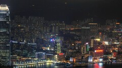 cityscape City Hong Kong China Asia City Lights victoria harbour