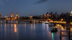 cityscape City skyline London London Eye Big Ben River Thames uk