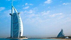 cityscape dubai Burj Al Arab Sea building architecture