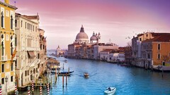 cityscape venice Grand Canal Italy boat vehicle City