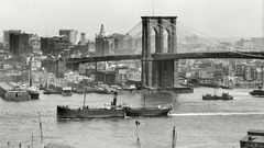 Cityscapes buildings brooklyn bridge
