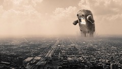 Cityscapes buildings Domo-kun