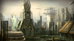 Cityscapes buildings Terran science