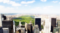 Cityscapes buildings tilt-shift