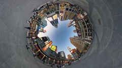 Cityscapes buildings Toronto fisheye