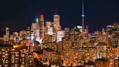 Cityscapes buildings Toronto nightlights
