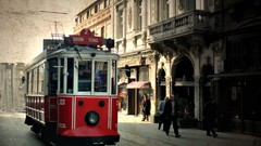Cityscapes buildings tram Turkey