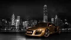 Cityscapes cars gold Audi