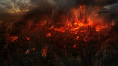 Cityscapes fire buildings Philip