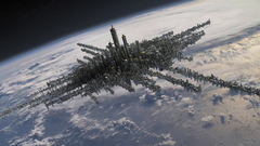 Cityscapes futuristic planets buildings