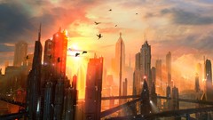 Cityscapes futuristic Tigaer Hecker
