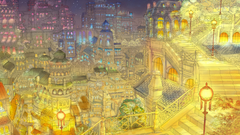 Cityscapes lights buildings stairways