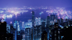 Cityscapes night architecture buildings