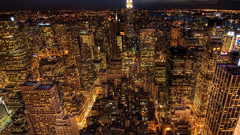 Cityscapes night lights buildings