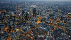 Cityscapes night lights London