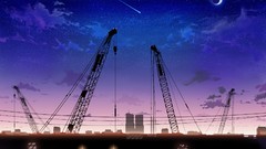 Cityscapes night Stars moon