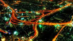 Cityscapes night urban roads