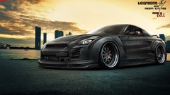 Cityscapes pink cars purple