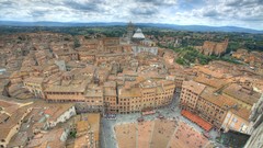 Cityscapes rooftops siena