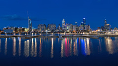 Cityscapes skylines night architecture