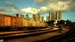 Cityscapes trains train stations