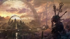 Cityscapes video games fantasy art Asura's Wrath