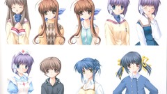 Clannad miyazawa yukine fujibayashi ryou sunohara mei Ibuki 