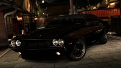 Classic muscle cars black cars Dodge Challenger R/T