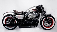 Classic vintage hot rod motorbikes 50s style
