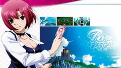 Cleavage green eyes pink