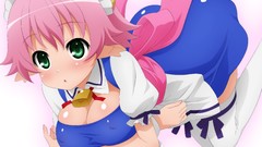 Cleavage pink hair astarotte