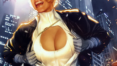 Cleavage Power Girl smiling