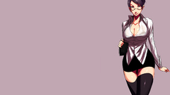 Cleavage skirts glasses thigh