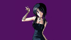 Cleavage twintails necklaces black