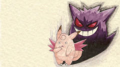 Clefable Pokemon Gengar shadows