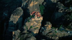 Cliffs rocks Villages medieval buildings