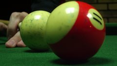 Close-up billiards tables