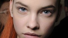 Close-up blue eyes models