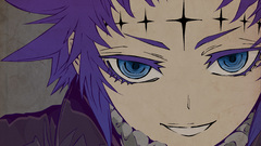 Close-up blue eyes smiling