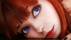 Close-up eyes redheads unreal