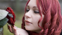 Close-up Flowers redheads faces