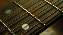 Close-up guitars macro strings