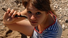 Close-up teen outdoors April