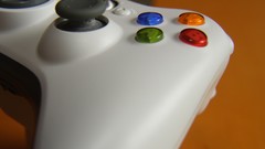 Close-up xbox controllers