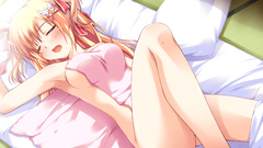 Closed eyes anime girls