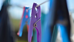 Clothespin depth of field clothes lines