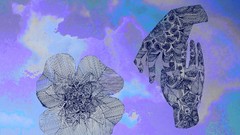 Clouds abstract Drawn skyscapes pasted