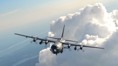 Clouds Aircraft Army military AC-130 skyscapes